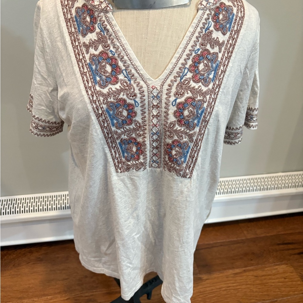 Pure Jill Embroidered Tee